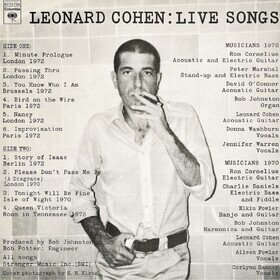 Leonard Cohen: Live Songs Leonard Cohen