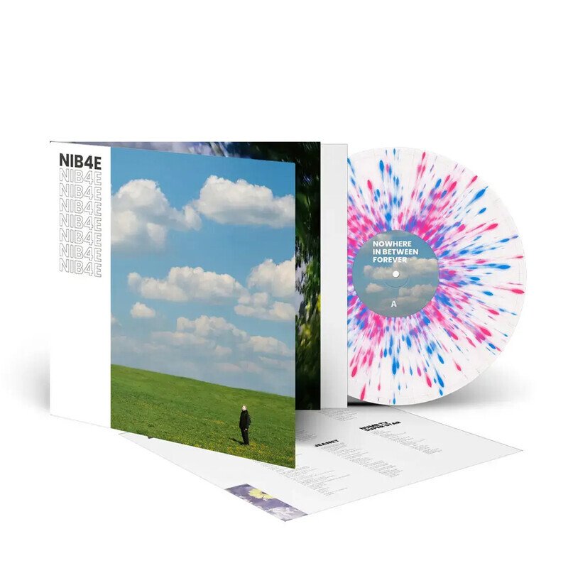 Nowhere In Between Forever (White With Blue & Pink Splatter)
