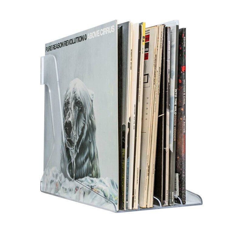 LP Holder - LP Stand - LP Rack - Crystal Clear - Audio Anatomy