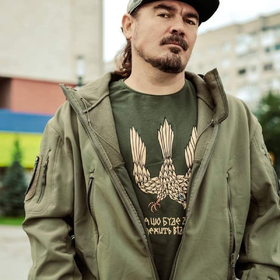 Футболка "Тризуб" хакі (M/L) Танок на майдані Конго