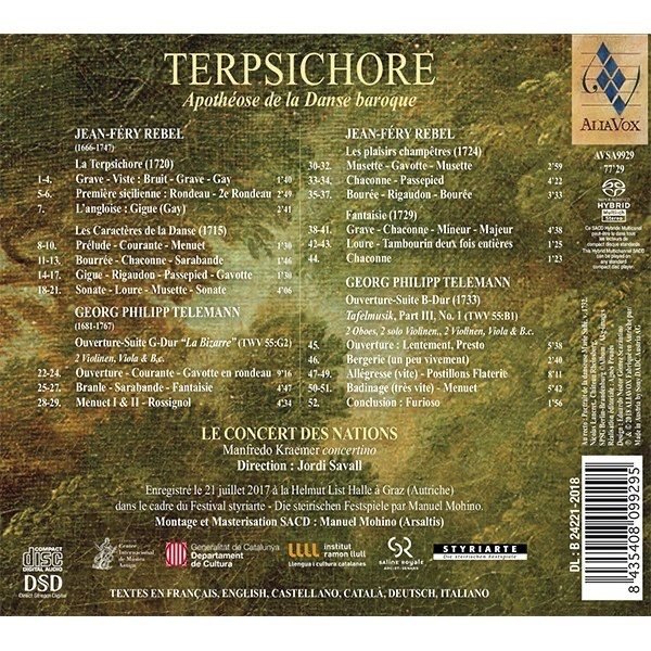 Terpsichore: Apothéose de la Danse Baroque (Or the Art of Belle Danse) CD