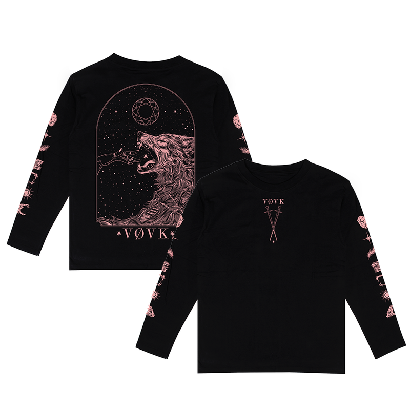 Лонгслів "VOVK" чорний (XL)