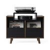OSLO VINYL 800 BLACK SATIN/WALNUT