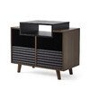 OSLO VINYL 800 BLACK SATIN/WALNUT