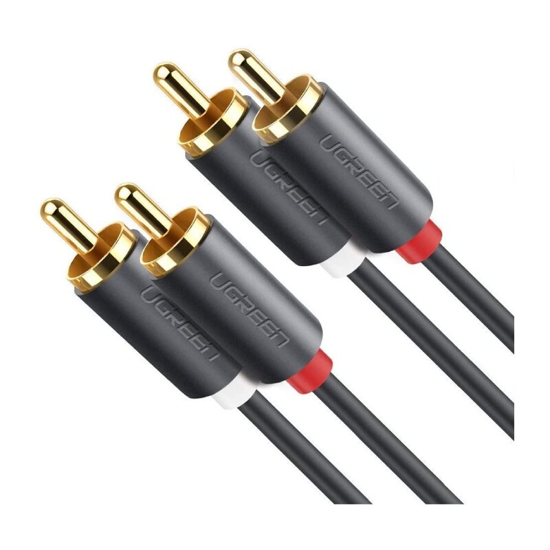 2RCA Male to 2RCA Male Cable 1m (Black)