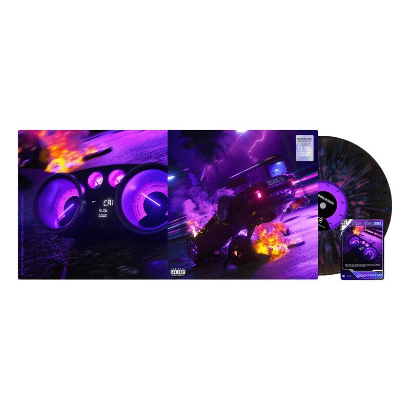 Paradise (Black Ice With Pink And Blue Splatter)