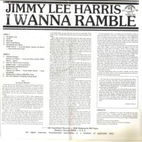I Wanna Ramble Jimmy Lee Harris
