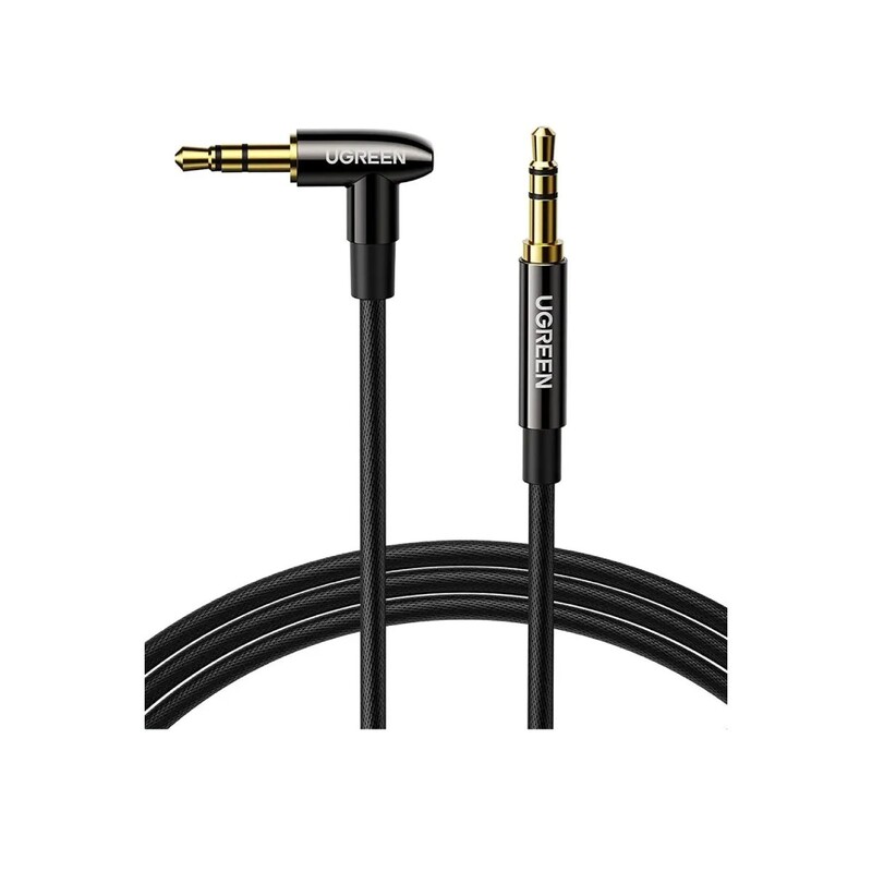 3.5mm Straight to Angled Audio Cable 1.5m (Black)