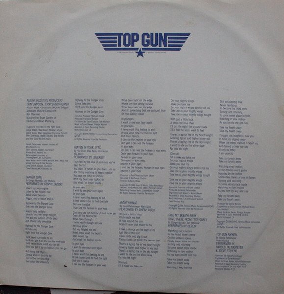 Top Gun Original Motion Picture Soundtrack