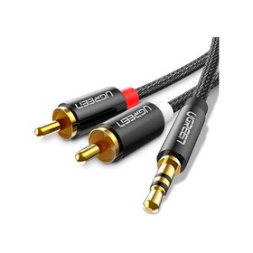 3.5mm Male to 2RCA Male Cable 0.5m (Black) Ugreen