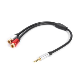 3.5mm Male to 2xRCA Female Cable HQ 25cm Omnitronic